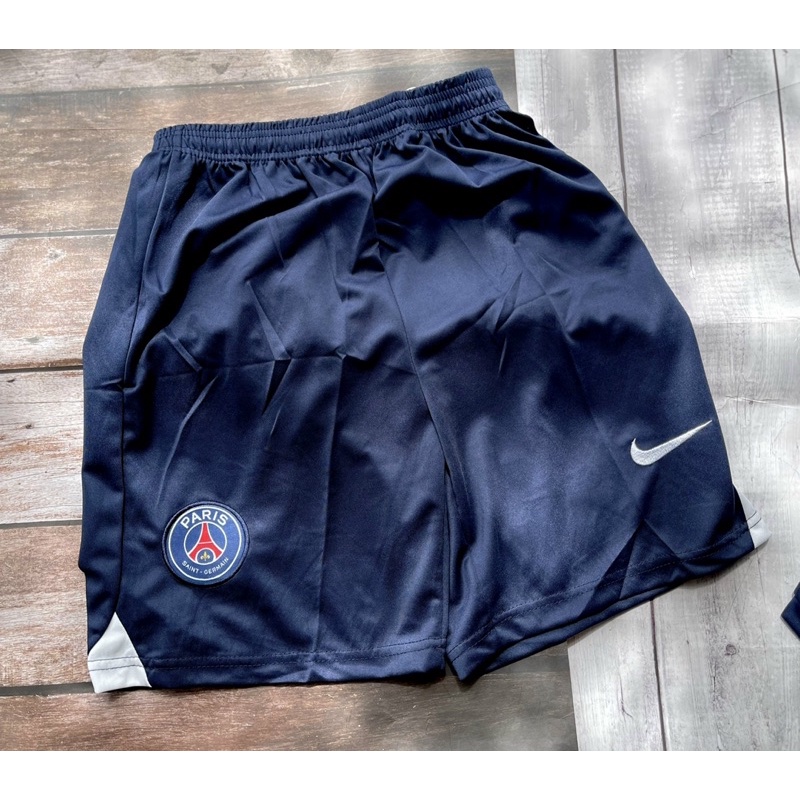 Set bộ quần áo thể thao bóng đá vải gai thái clb psg màu xanh than logo thêu đầy đủ 2022 2023