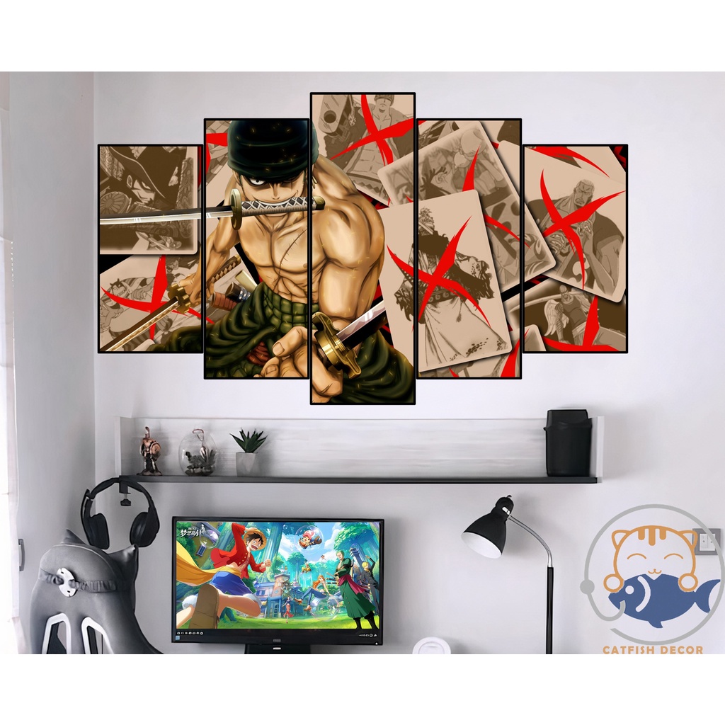 Tranh dán tường decor trang trí phòng ONE PIECE - ZORO - ACE