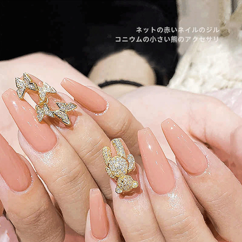 Phụ Kiện Trang Trí Móng Tay Nghệ Thuật Hình Gấu / Hoa Hồng 3d