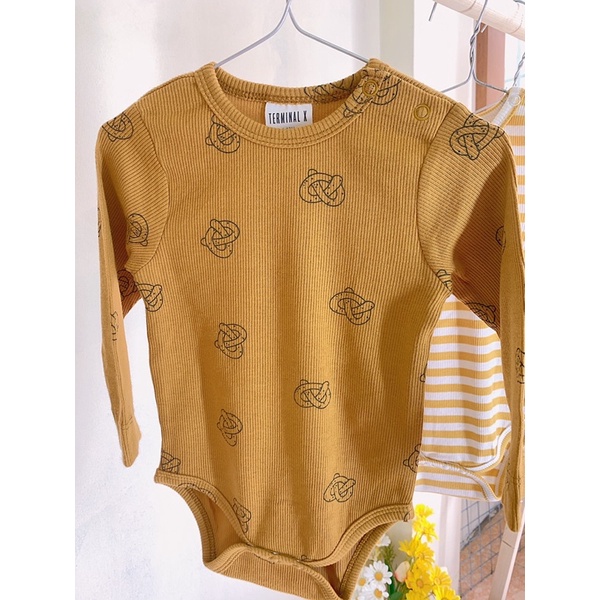 Body chip dài tay len cotton hãng terminalx cho bé