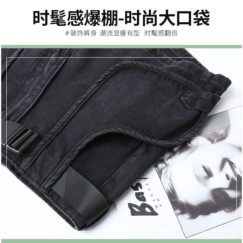Quần Short Denim Màu Trơn Phối Túi Phong Cách Hàn Quốc Thời Trang Mùa Hè Cho Nữ Mới