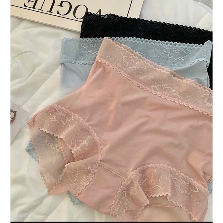 Quần Lót Lụa Lạnh Lưng Cao Tản Nhiệt - Quần chip Nữ Cạp Cao Gen Bụng Lụa Lạnh Fabic Kháng Khuẩn Không Lộ Viền Cao Cấp