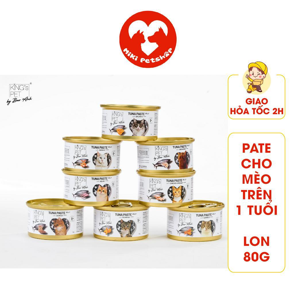 Pate Cho Mèo Pate King's Pet Mèo Trên 1 Tuổi Lon 80G Dạng Thạch - Miki Petshop
