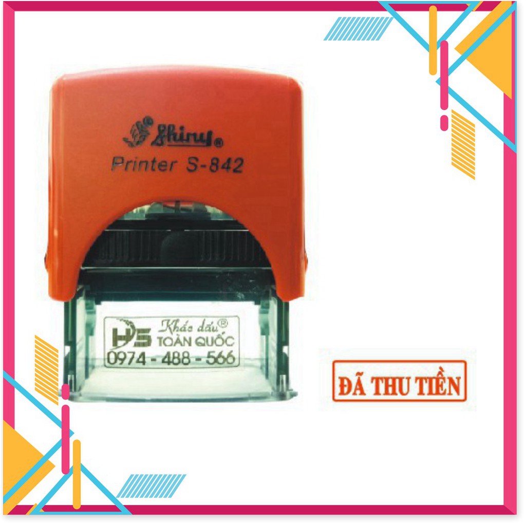 Con dấu đã thu tiền (Shiny S-842) - Shop Kiot333