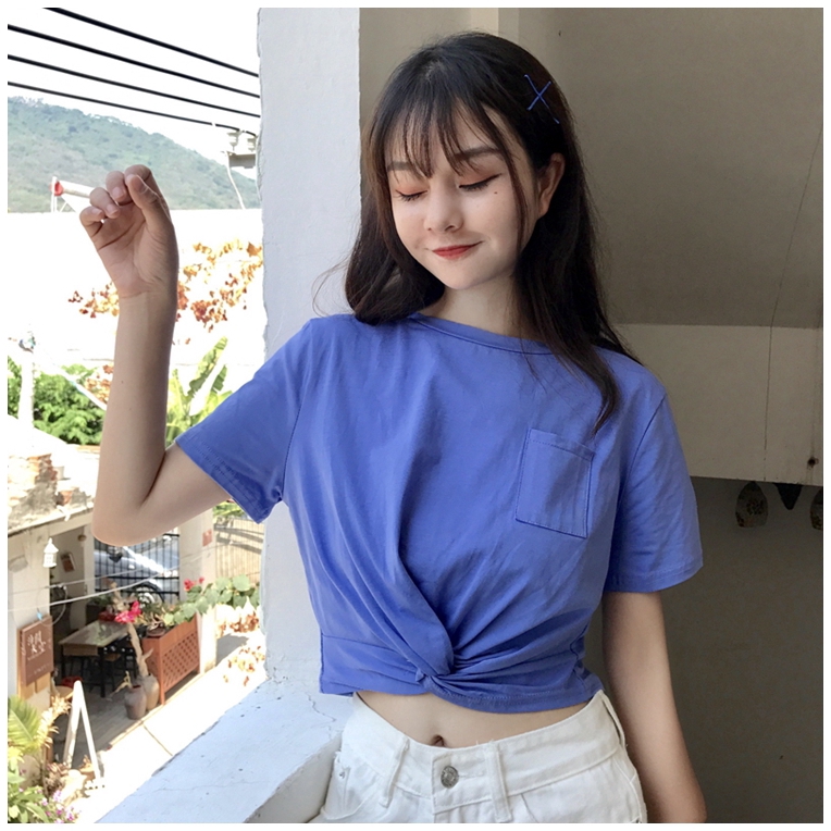 [Mã FAMAYWA giảm 10K đơn 50K] Áo lửng tay ngắn phong cách Hàn Quốc | BigBuy360 - bigbuy360.vn