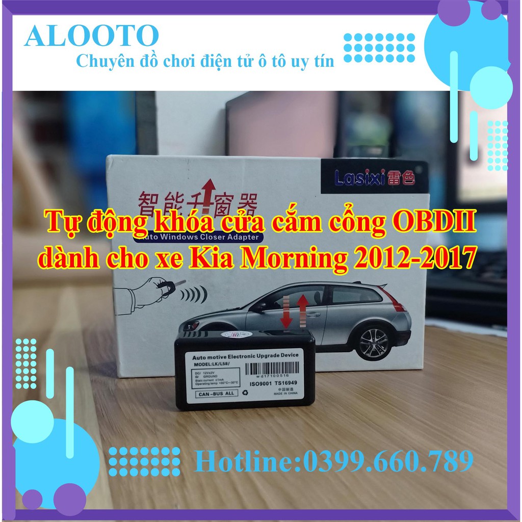 ❤️Kia Morning❤️Bộ tự động khóa cửa xe Kia Morning 2012-2017  hàng cắm cổng OBDII _Lasixi