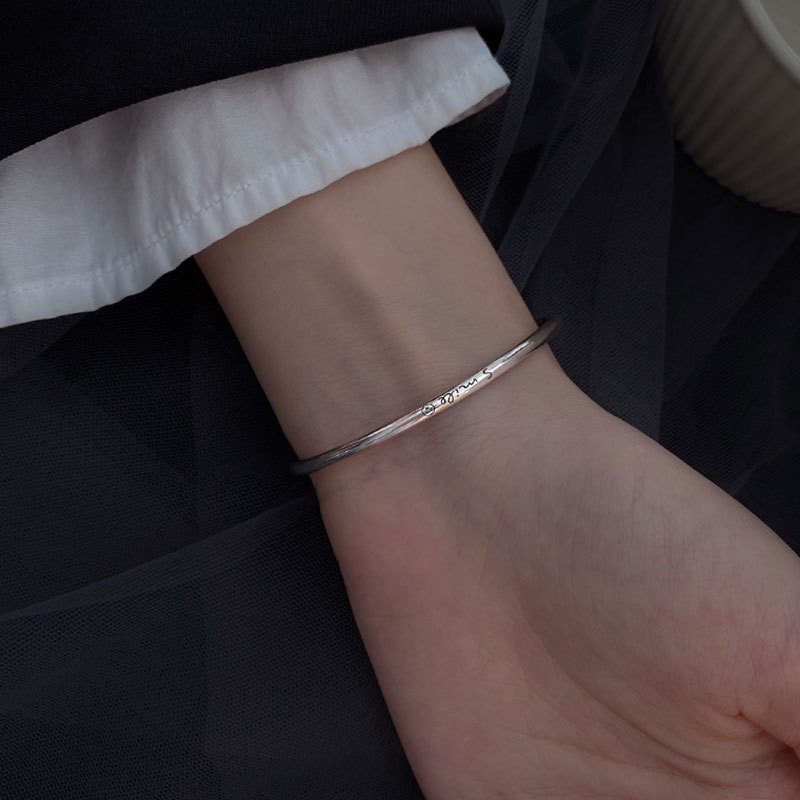 ❤zheting❤ 925 Silver Smiling Letter Women's Bracelet