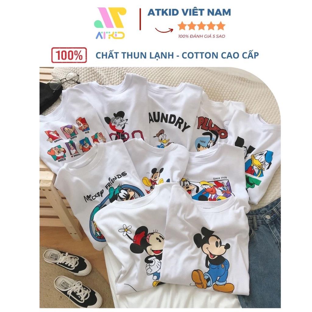 Áo phông Micky minky mom cho bé trai bé gái chất liệu thun lạnh cao cấp ATKID Việt Nam