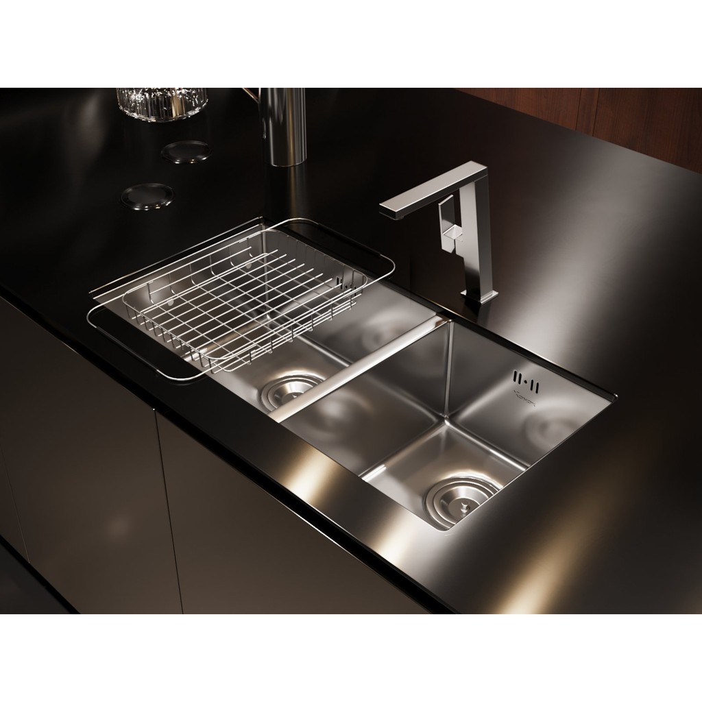 Chậu rửa bát inox KONOX Undermount Series Cube 7544DU