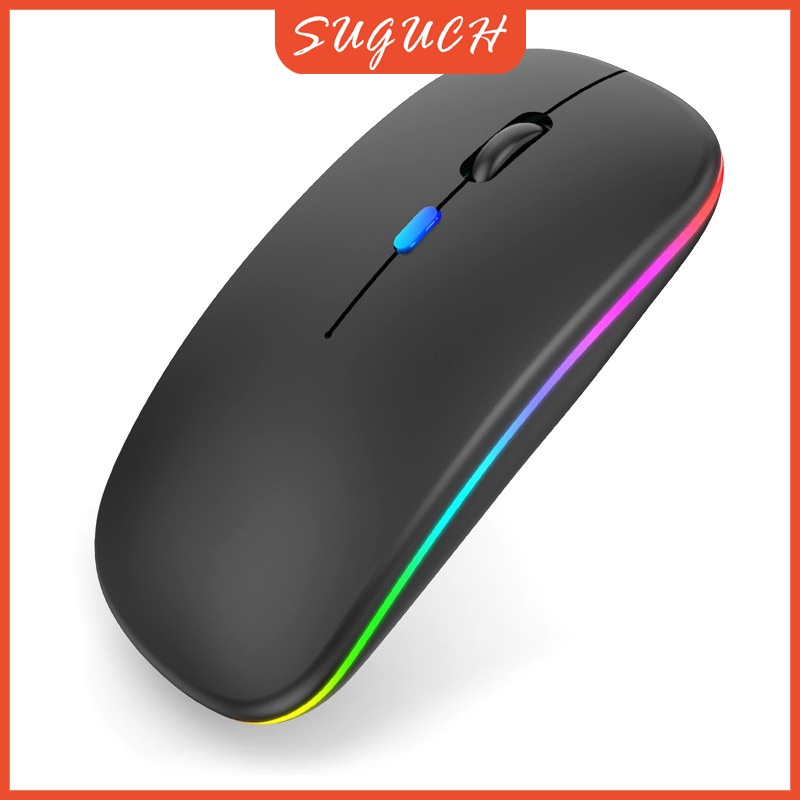 Chuột ko dây Bluetooth Có Thể Sạc Lại Đèn Led RGB Cho Máy Tính Laptop PC laptop táo