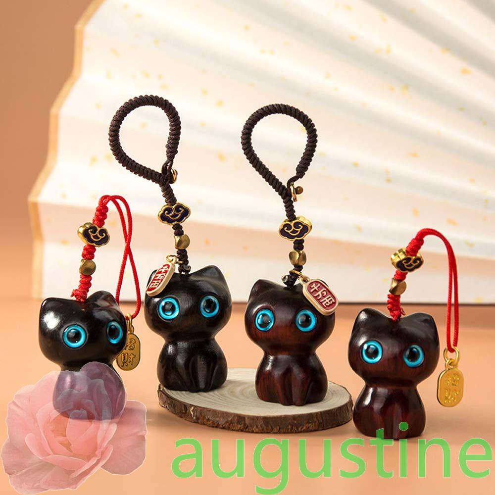 Dây Treo Điện Thoại Di Động Bằng Gỗ Đàn Hương Hình Mèo Dễ Thương Chống Thất Lạc