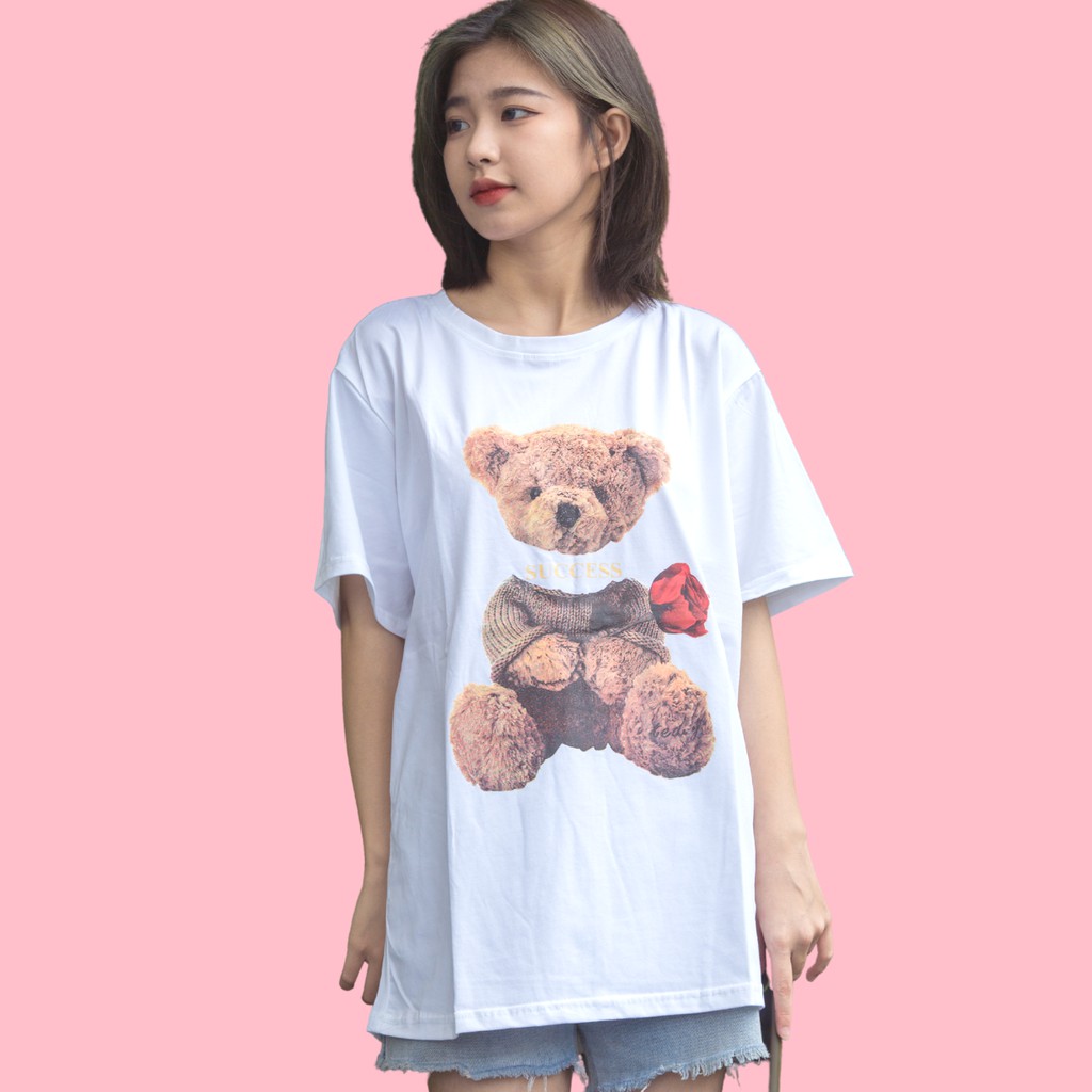 Áo Thun Nữ Form Rộng Tay Lỡ Giá Rẻ 100% Cotton Cao Cấp In Hình Phong Cách Hàn Quốc, Áo Phông Nam Nữ Cực Cool - A27