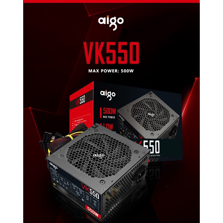 Nguồn Máy Tính AIGO VK550 500W | Chính Hãng Bảo Hành ĐỔI MỚI trong 36 Tháng