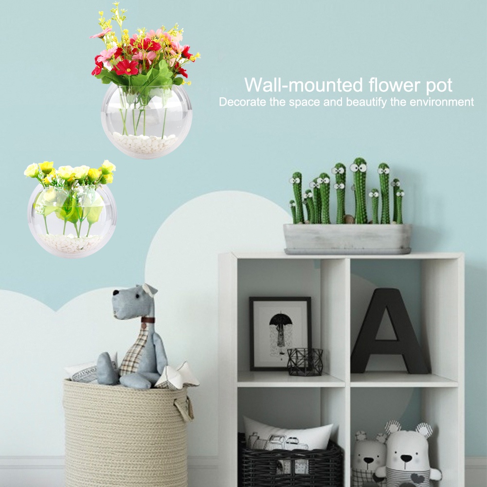 Bình Hoa Trong Suốt Kích Thước 15 * 15CM Dùng Trang Trí Bể Cá