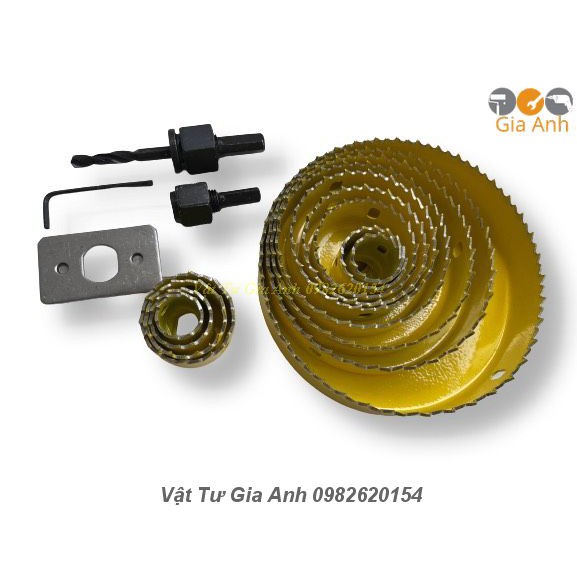 Bộ Mũi Khoét Thạch Cao Và Gỗ Mềm 17 Chi Tiết Hộp Vàng