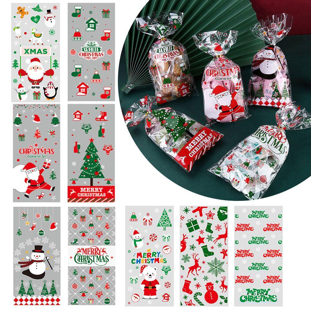 Túi Đựng Bánh Kẹo Trong Suốt Hình Ông Già Noel