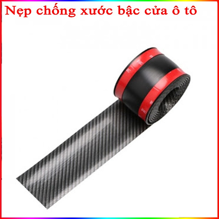 Nẹp chống xước bước chân cửa xe ô tô, tạo điểm nhấn và bảo vệ bậc cửa xe, nẹp carbon chống xước