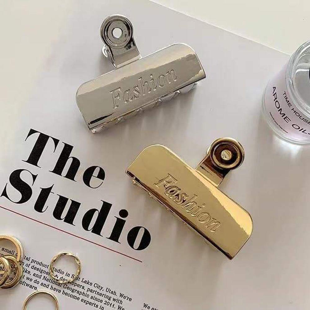 Kẹp Tóc Kim Loại Thiết Kế Đơn Giản Ngọt Ngào Cho Nữ