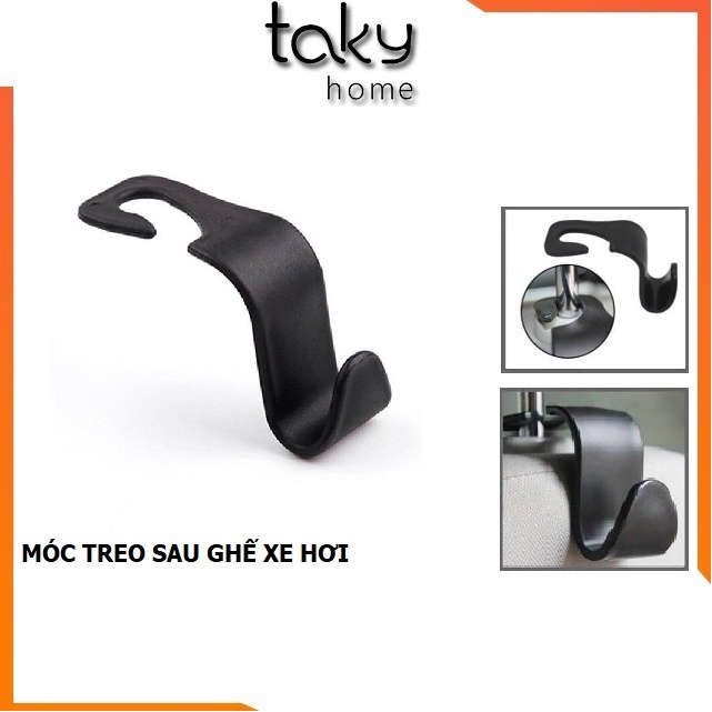 Móc Treo Đồ Tiện Dụng Sau Ghế Ôtô, Móc Nhựa Treo Đồ Đa Năng Trong Xe Hơi, Giá Rẻ, Tiết Kiệm Không Gian. TakyHome 9711