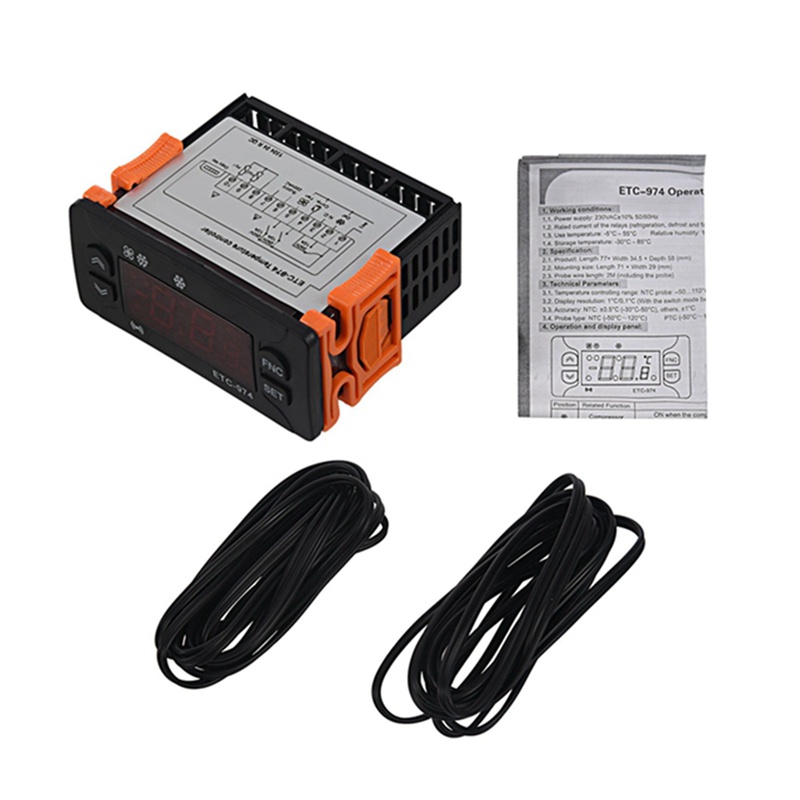 Bộ Điều Khiển Nhiệt Độ Mini Vv-974 NTC Cảm Biến Kép Cho Tủ Lạnh