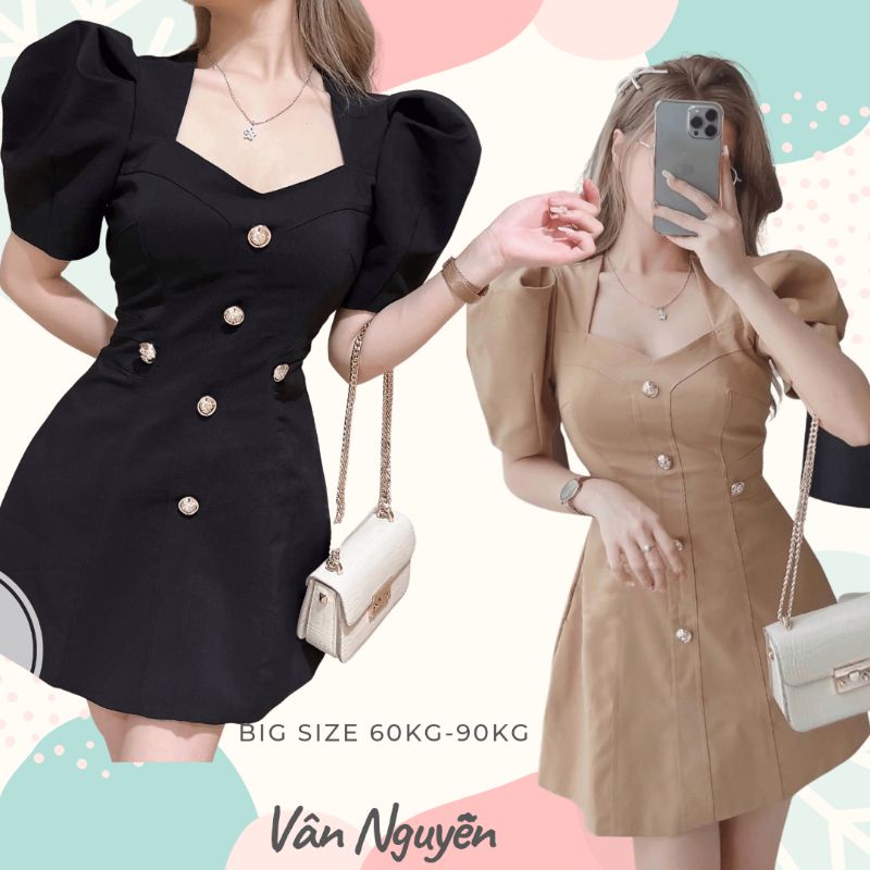 Đầm nút big size từ 60kg-90kg