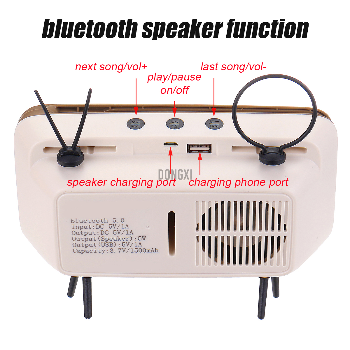 Loa Bluetooth Không Dây Mini Phong Cách Retro