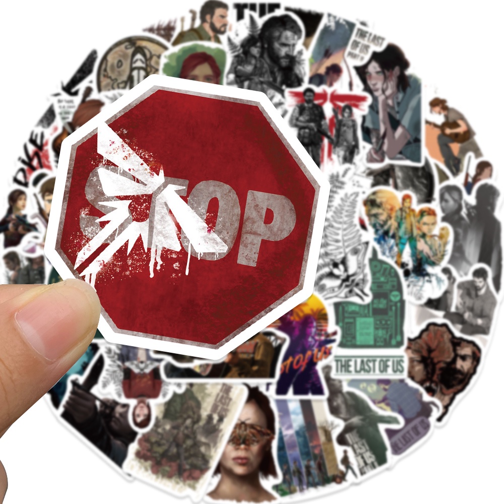 Bộ 50 Miếng Dán Hình Nhân Vật Game The Last of Us Chống Thấm Nước Trang Trí Vali / Điện Thoại / Ván Trượt
