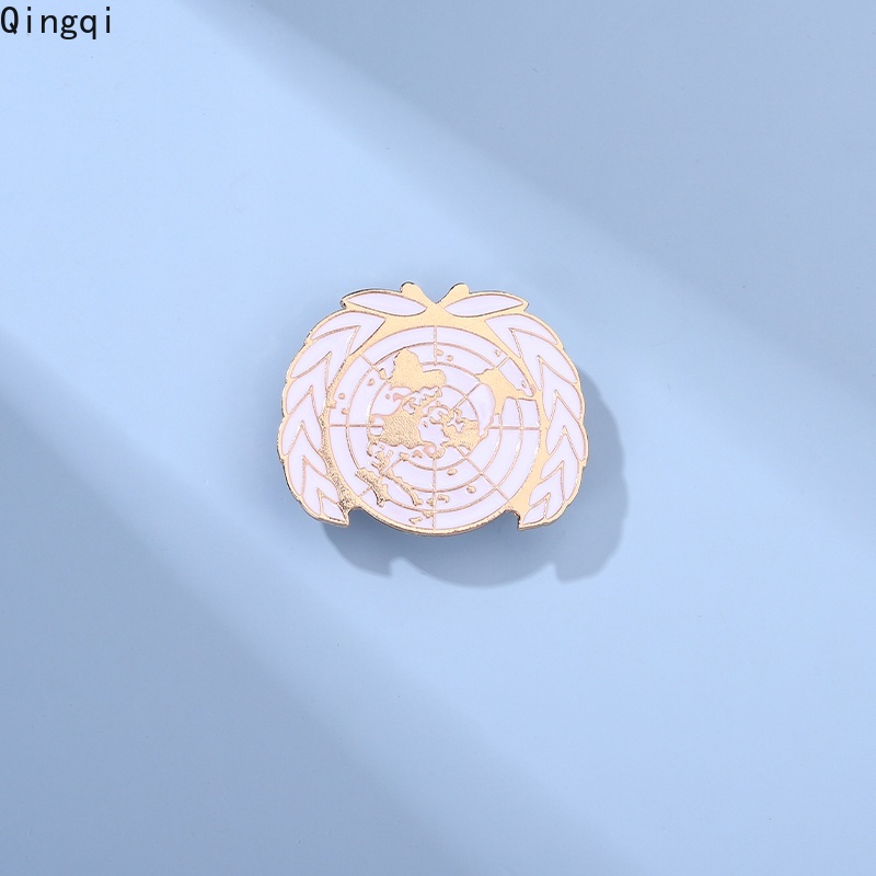 Ghim cài áo MISS ZOE phối hình trái đất và cành ô liu tráng men dễ thương