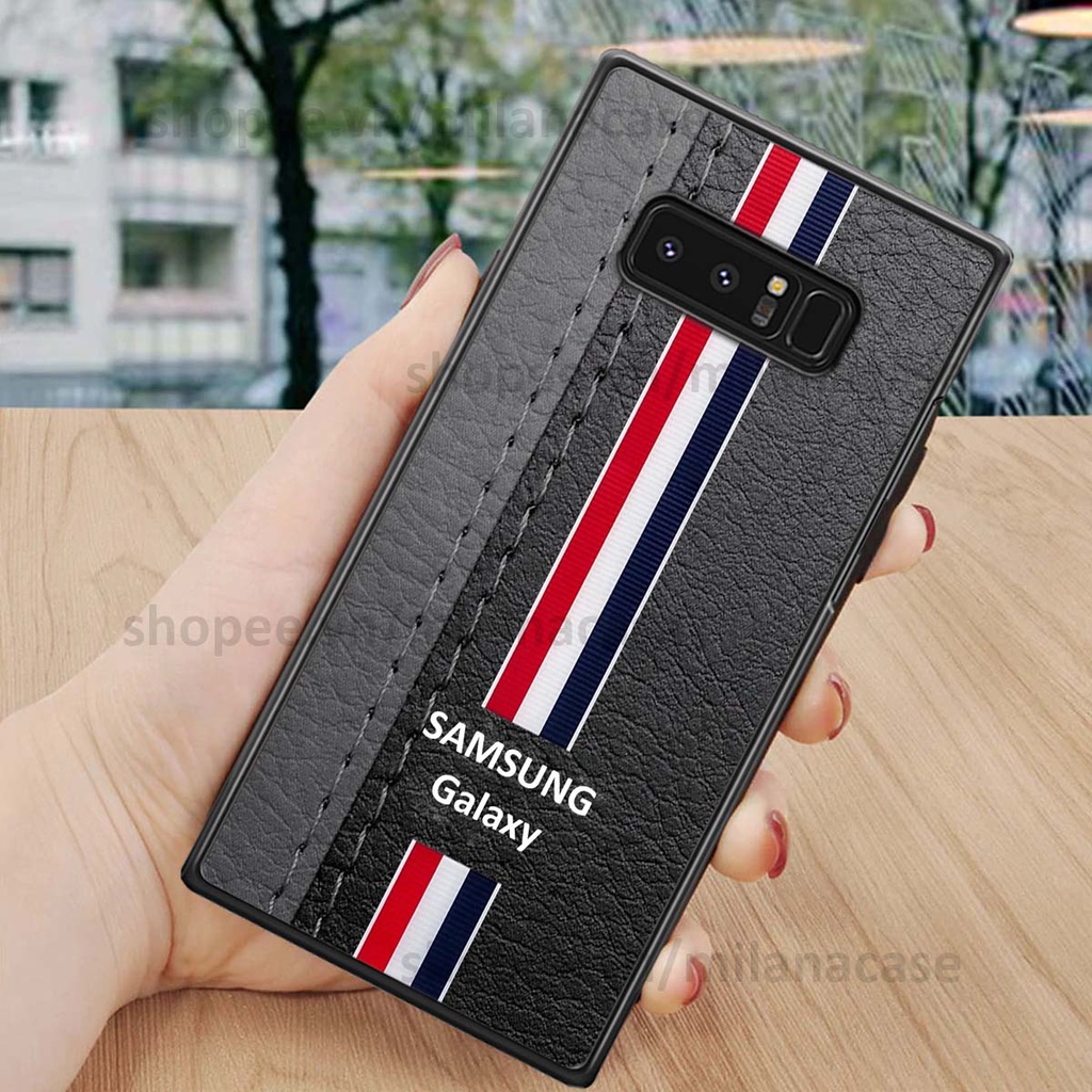 Ốp Samsung Note 8 in giả da phong cách thể thao, cá tính, thời trang