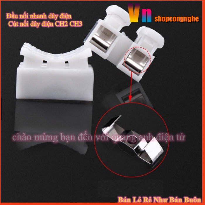 Sét 10 Đầu nối nhanh dây điện Cút nối dây điện CH2 CH3