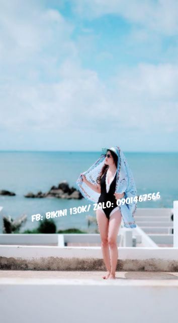 Bikini cặp đen trắng cut-out