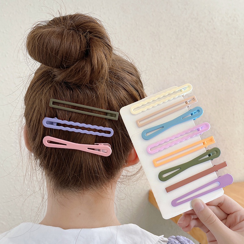 Set 10 Kẹp Tóc Đơn Giản Màu Sắc Ngọt Ngào