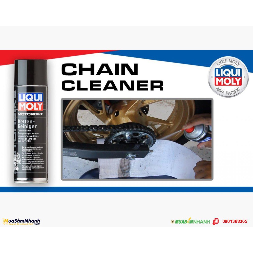 Chai xịt vệ sinh sên Liqui Moly Motorbike Chain-Cleaner 1602 500ml