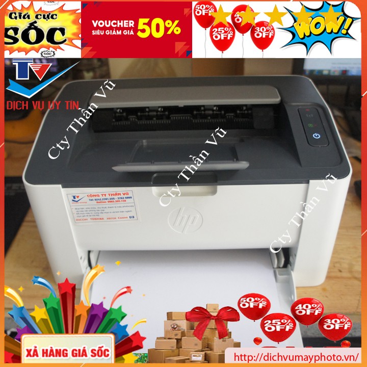 Máy in nhỏ gọn HP 107W dùng gia đình in cá nhân in học tập phù hợp