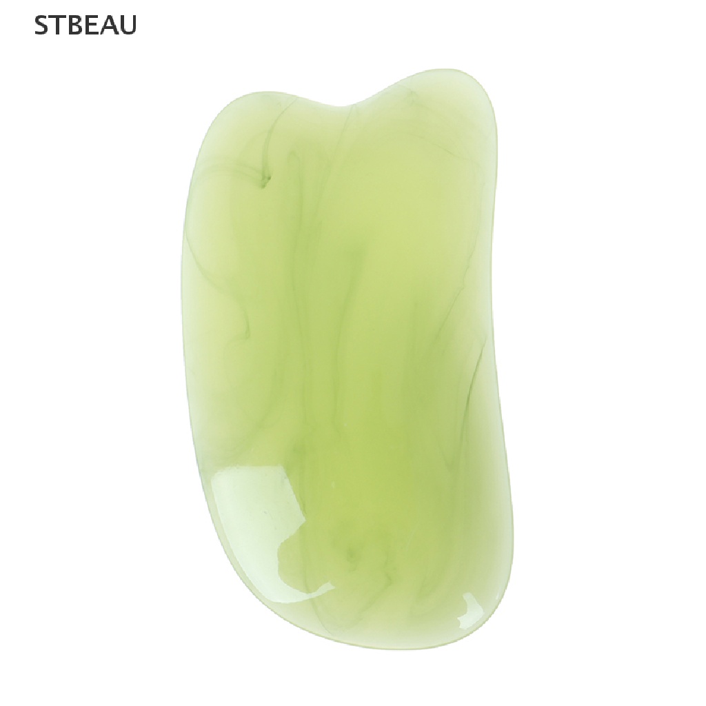[Cxsteau] Tấm Nhựa Resin Màu Xanh Lá Cây Gua Sha Mát Xa Mặt Và Cơ Thể Chăm Sóc Sức Khỏe
