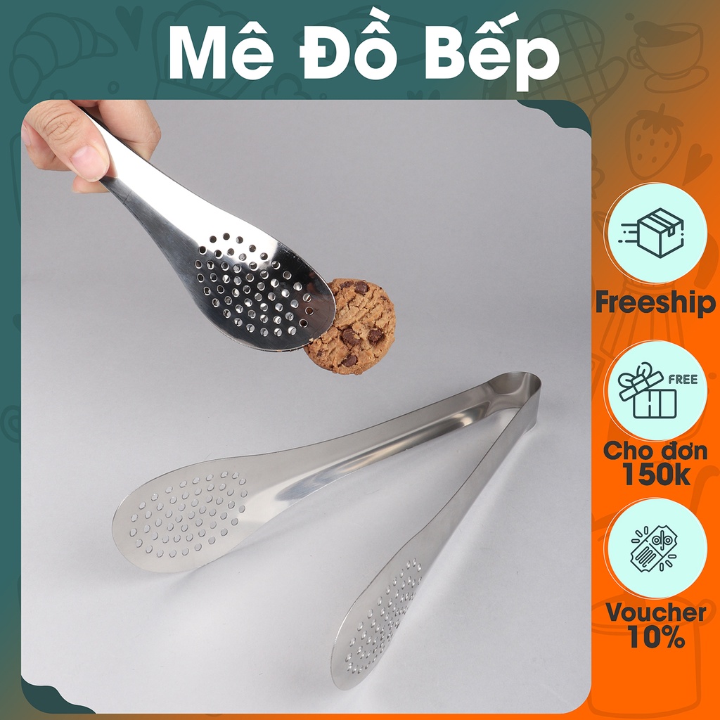 Dụng cụ gắp bánh và kẹp thịt nướng inox loại lớn đa năng cao cấp GB02