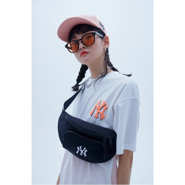 Túi bao tử NY, túi chéo Nam, Nữ M.L.B cao cấp túi chéo Seam Ball Cross Bag FULL TAG