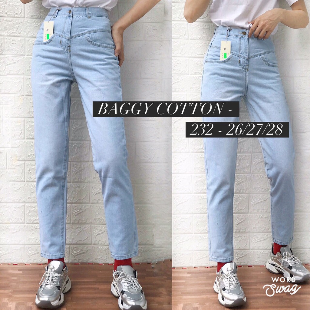 Quần Baggy Cotton Form Đẹp - Lưng Cao