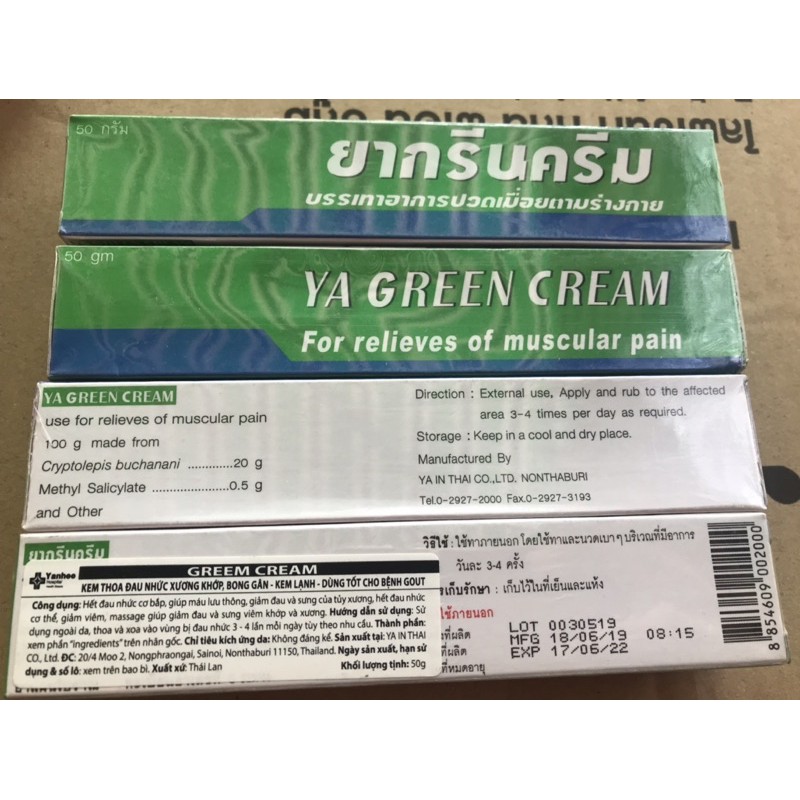 combo 3 Kem thoa đau nhức gout Ya Creen Cream Yanhee kem lạnh