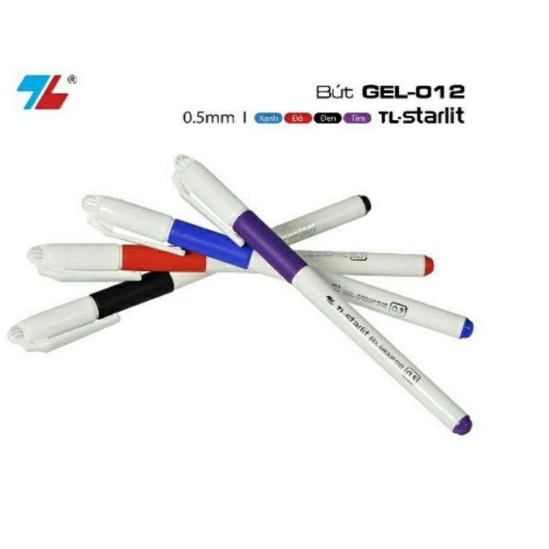 Bút bi nước Thiên Long 012 Nét 0.5mm chính hãng, bút mực Gel học sinh luyện chữ đẹp, êm, đều nét