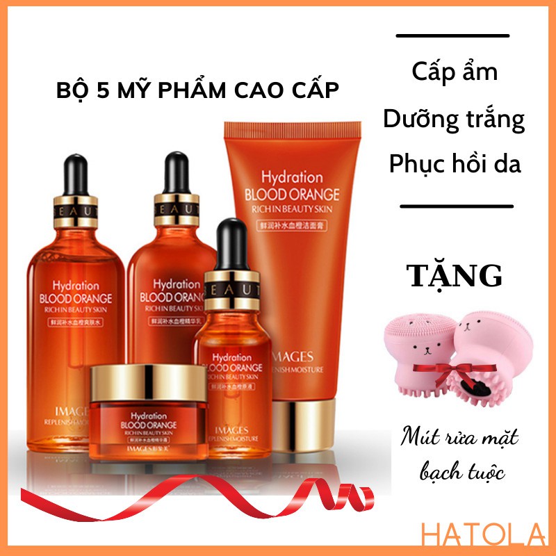 Bộ dưỡng da cấp ẩm dưỡng trắng 5 món cao cấp Images Sữa rửa mặt,Nước hoa hồng,Sữa dưỡng da,Serum và Kem dưỡng da YASAN