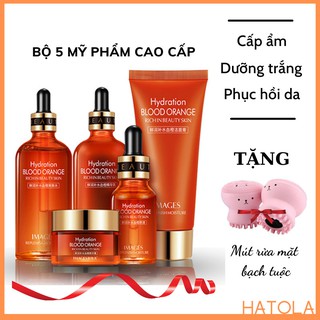 Bộ dưỡng da cấp ẩm dưỡng trắng 5 món cao cấp Images Sữa rửa mặt,Nước hoa hồng,Sữa dưỡng da,Serum và Kem dưỡng da ZENTO