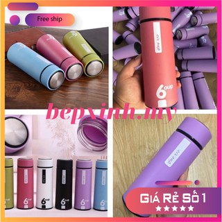 Bình giữ nhiệt Bình nước Bình đựng nước Bình nước cute lõi thủy tinh 6 Oup 450ml