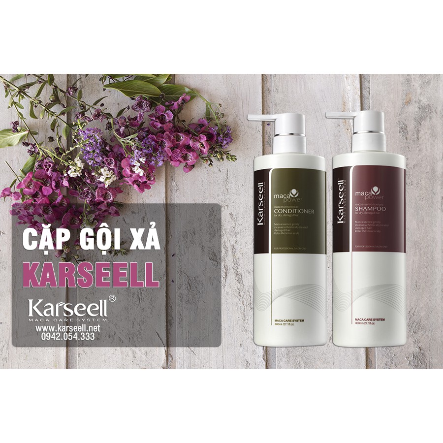 Cặp gội xả Karseell maca - karseell collagen - karseell dầu gộixả - bộ gội xả - dầu gội đầu - dầu gội xả karseell