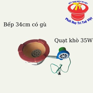 Lò nướng than hoa kèm quạt khò hoặc quạt sạc size 34cm