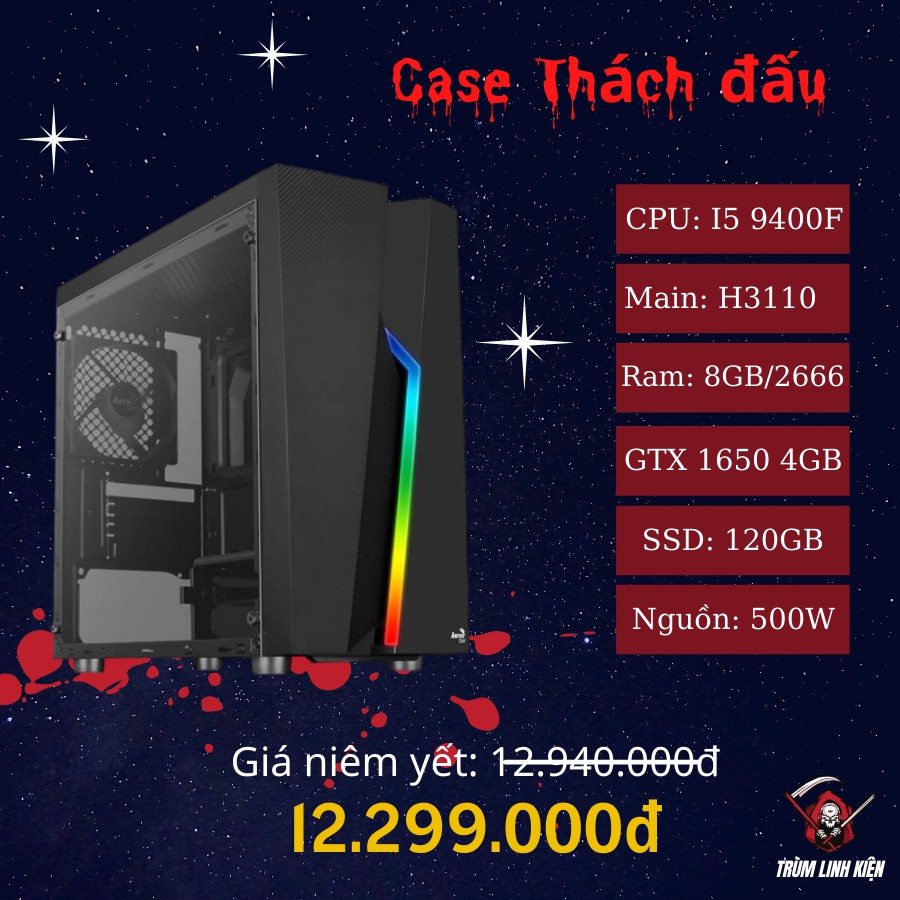 Case chiến game. Thách đấu.