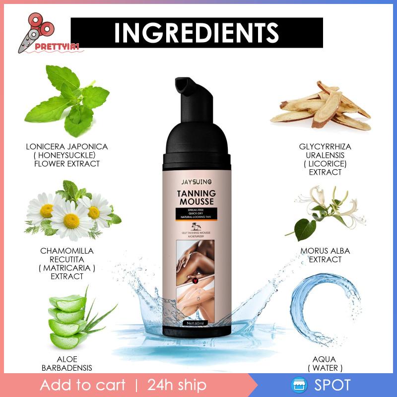 Lotion Tự Làm Tanning Mousse Nhanh Chóng Prettyia1 Chăm Sóc Da