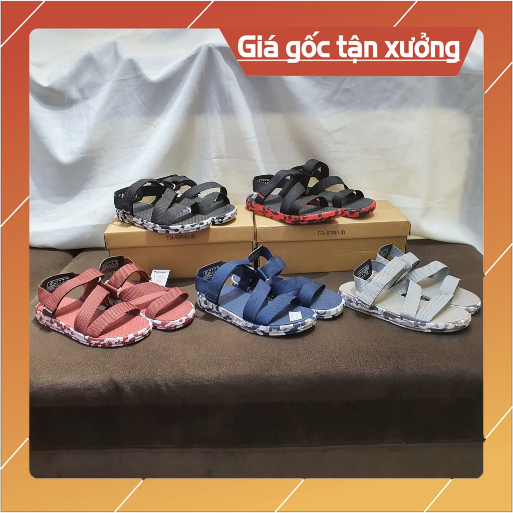 Sandal Saado chính hãng nam nữ học sinh đi học, dòng Chất Lính CL01, CL02, CL03, CL06, CL09 đế rằn ri - Dép quai hậu