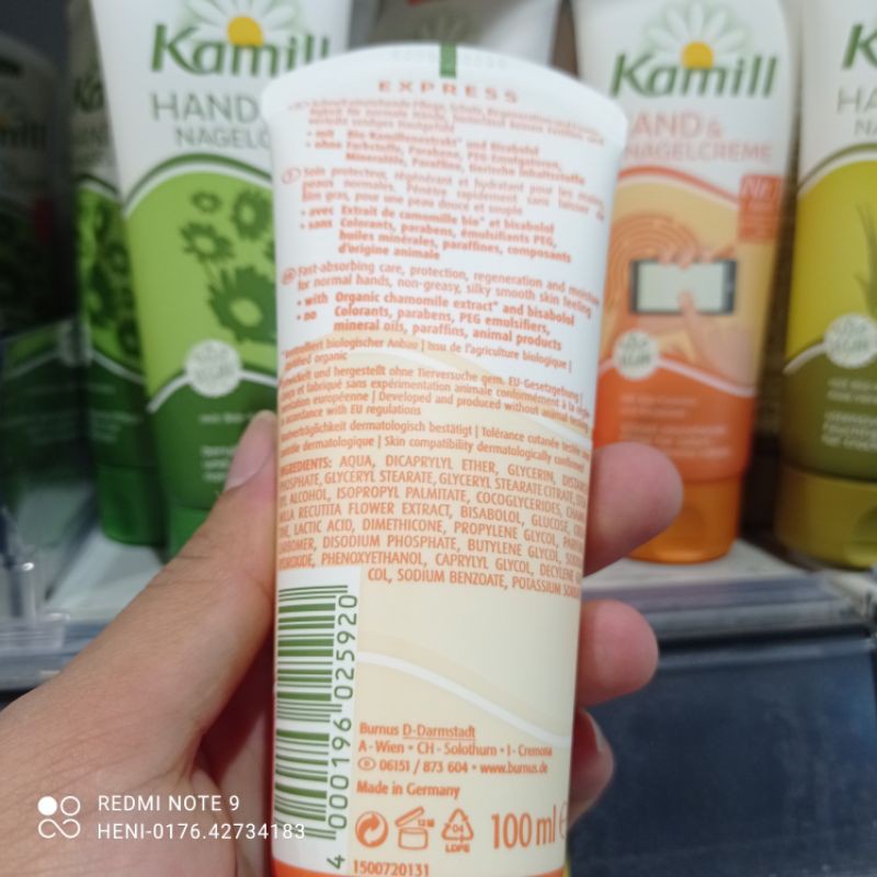 Kem Dưỡng Da Tay Kamill 100ml