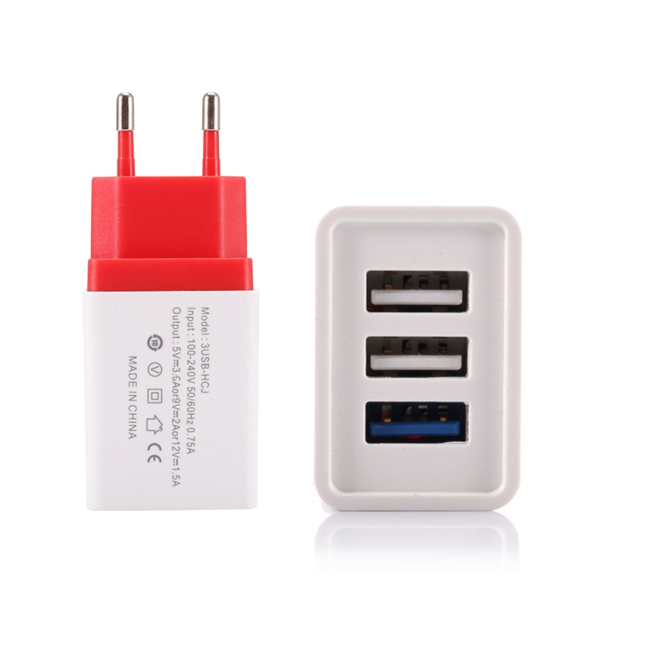 Củ Sạc Điện Thoại Đi Động AR003 3USB-2A  Đốc Sạc Thông Minh Tiện Lợi An Toàn Cho Mọi Loại Thiết Bị - BENTEX